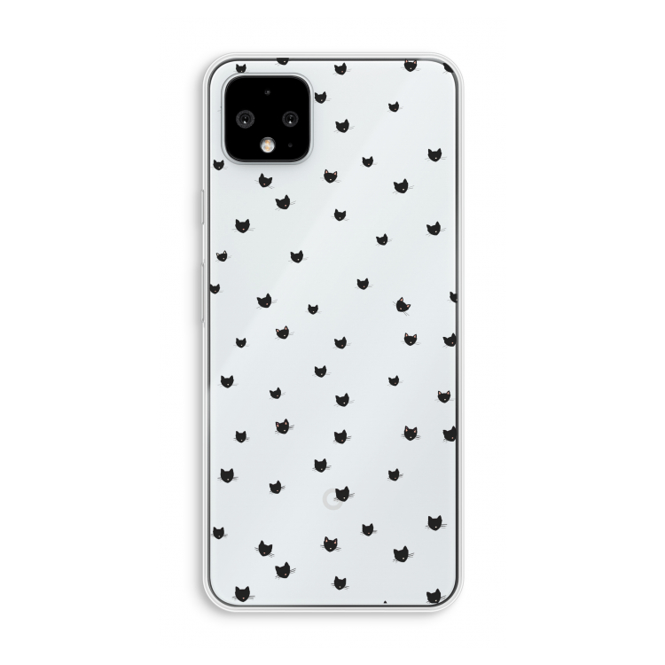 Kleine kattenkopjes: Pixel 4 XL Transparant Hoesje