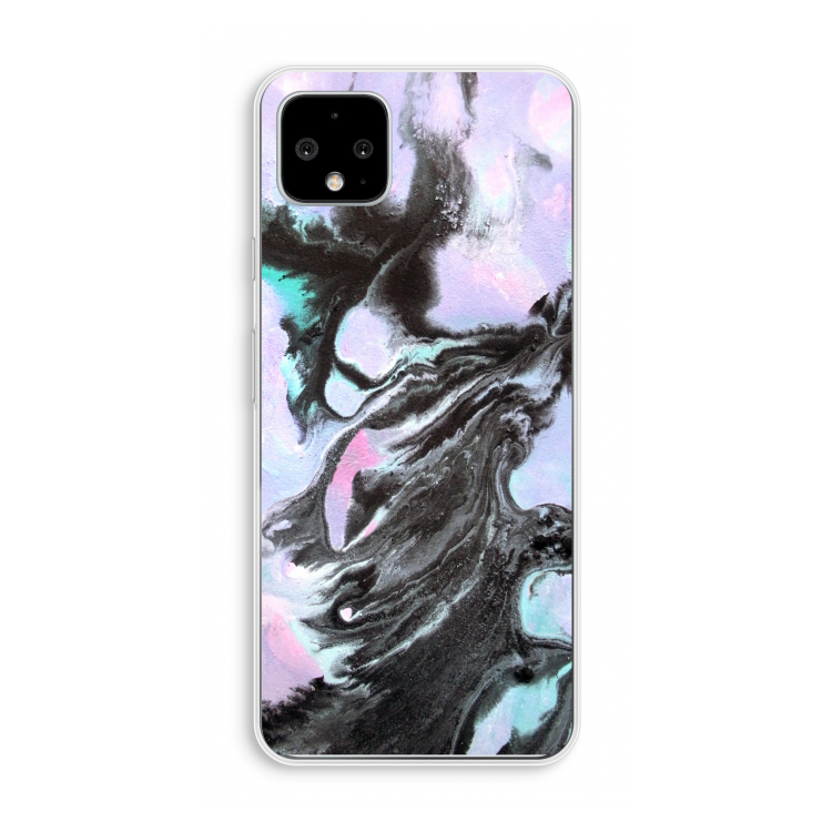 Pastel zwart: Pixel 4 XL Transparant Hoesje