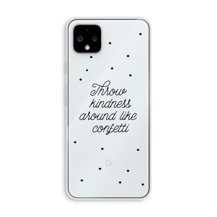 Confetti: Pixel 4 XL Transparant Hoesje