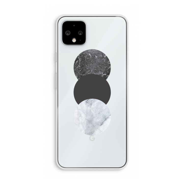 Marmeren cirkels: Pixel 4 XL Transparant Hoesje