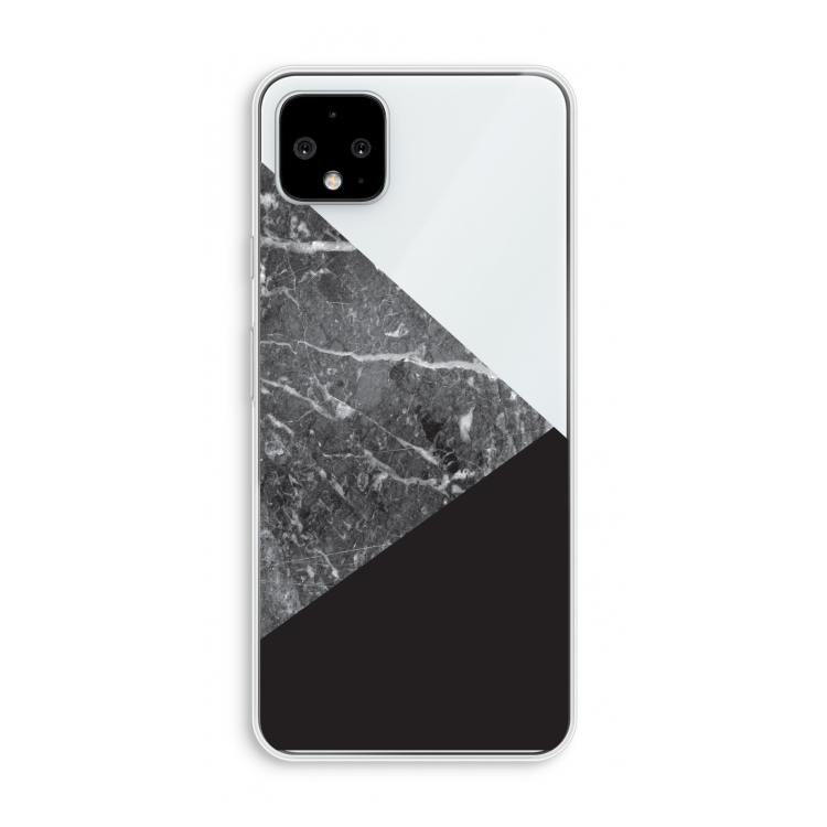 Combinatie marmer: Pixel 4 XL Transparant Hoesje
