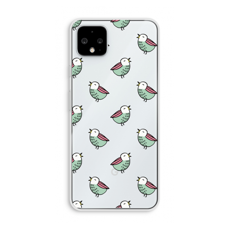 Vogeltjes: Pixel 4 XL Transparant Hoesje