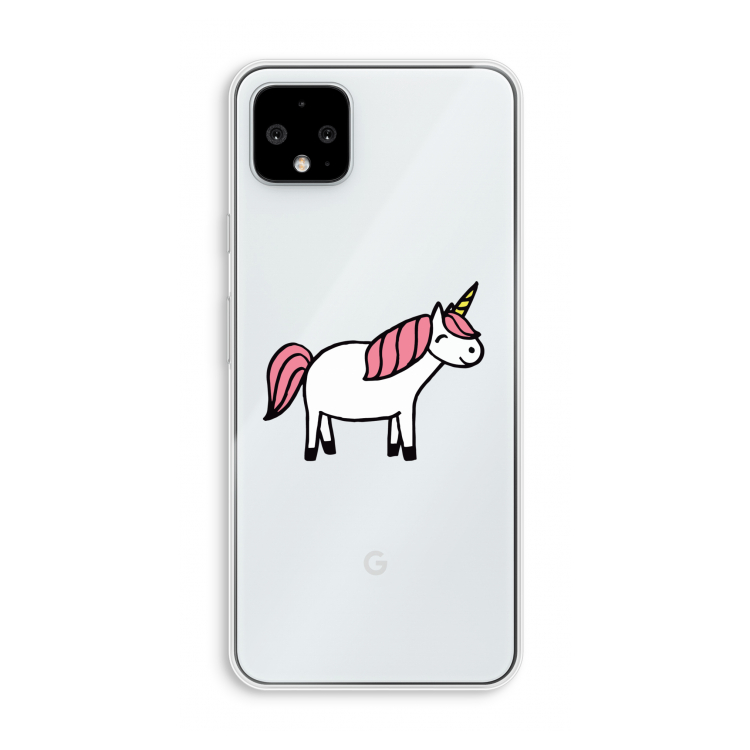 Eenhoorn: Pixel 4 XL Transparant Hoesje