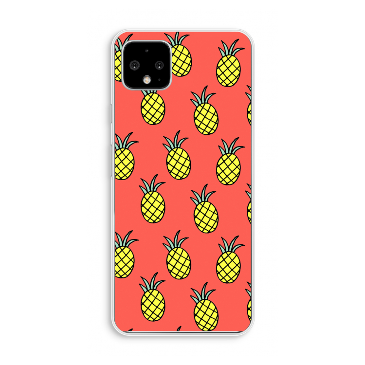 Ananas: Pixel 4 XL Transparant Hoesje
