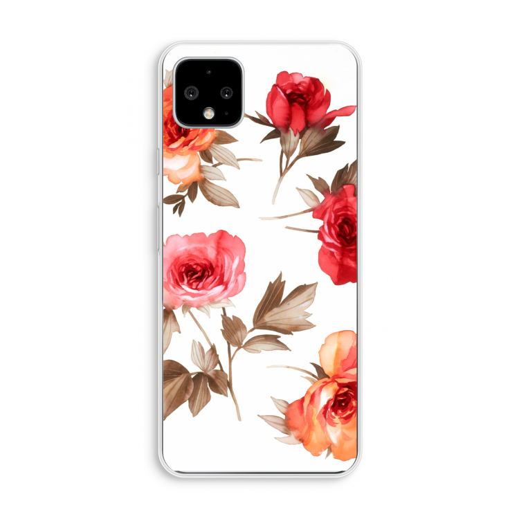 Roosjes: Pixel 4 XL Transparant Hoesje