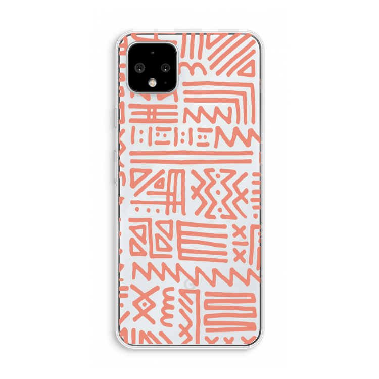 Marrakech Pink: Pixel 4 XL Transparant Hoesje