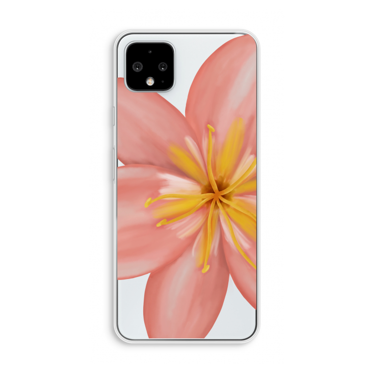 Pink Ellila Flower: Pixel 4 XL Transparant Hoesje