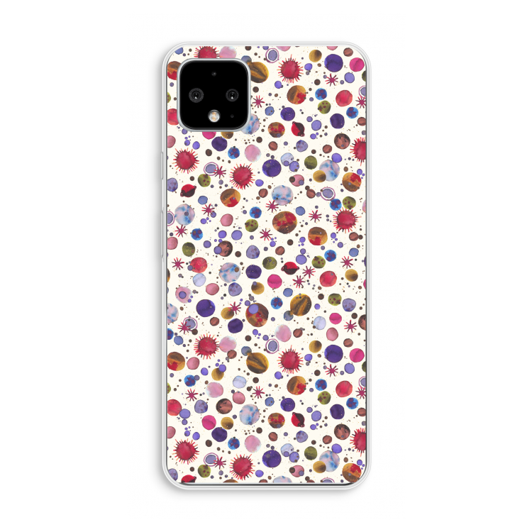Planets Space: Pixel 4 XL Transparant Hoesje