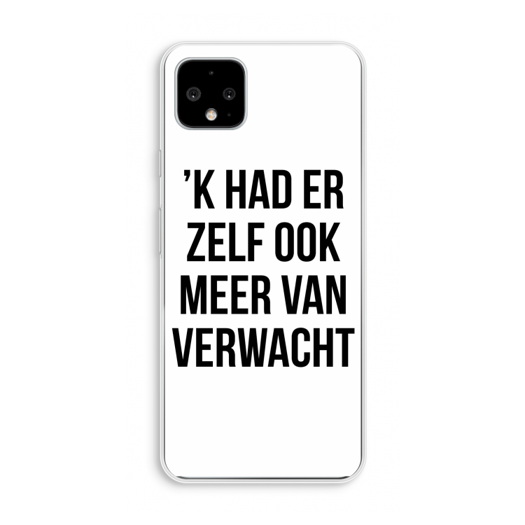Meer verwacht: Pixel 4 XL Transparant Hoesje