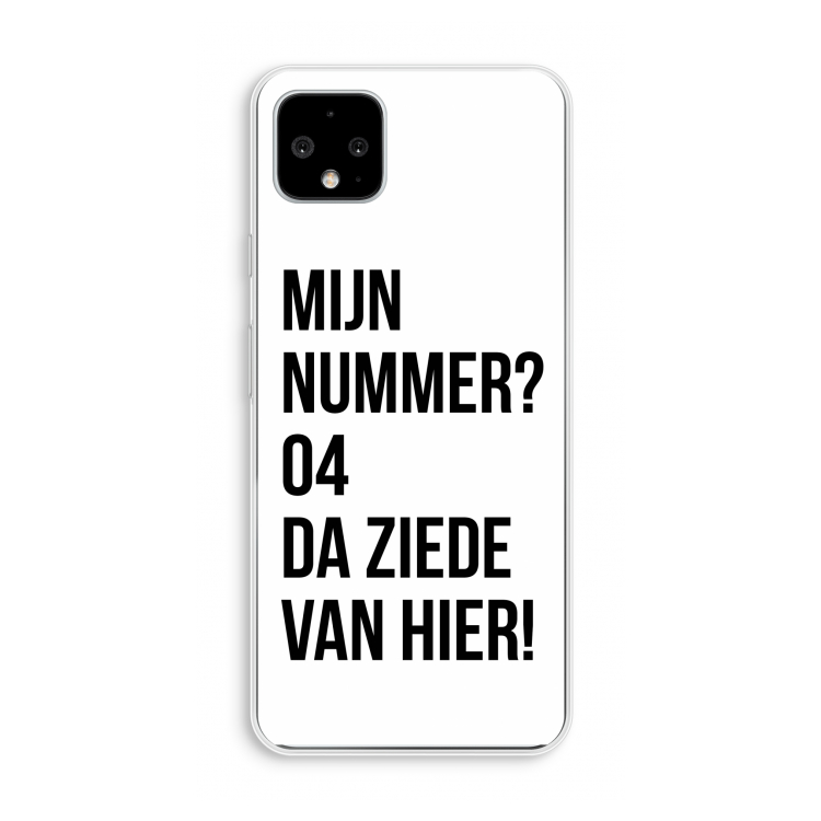 Da ziede van hier: Pixel 4 XL Transparant Hoesje