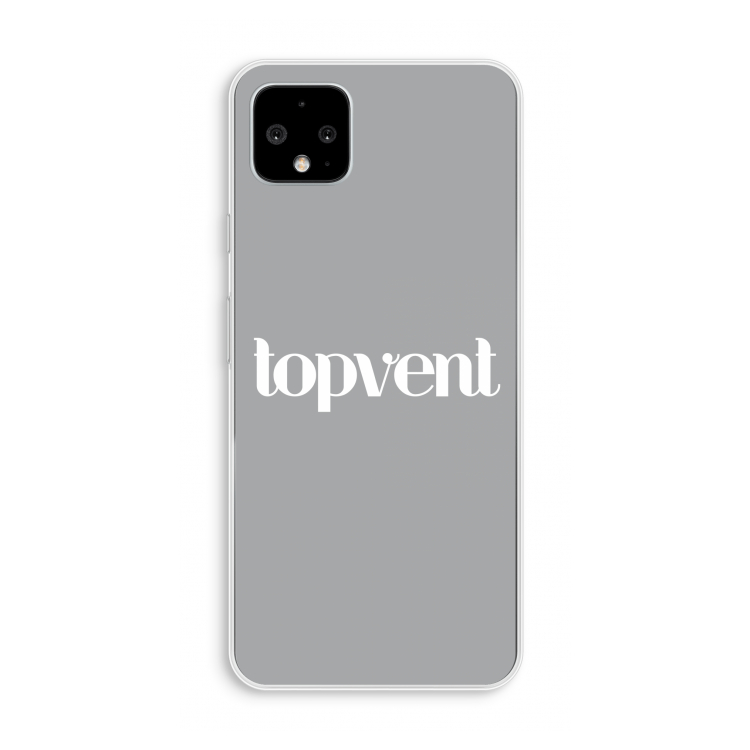 Topvent Grijs Wit: Pixel 4 XL Transparant Hoesje