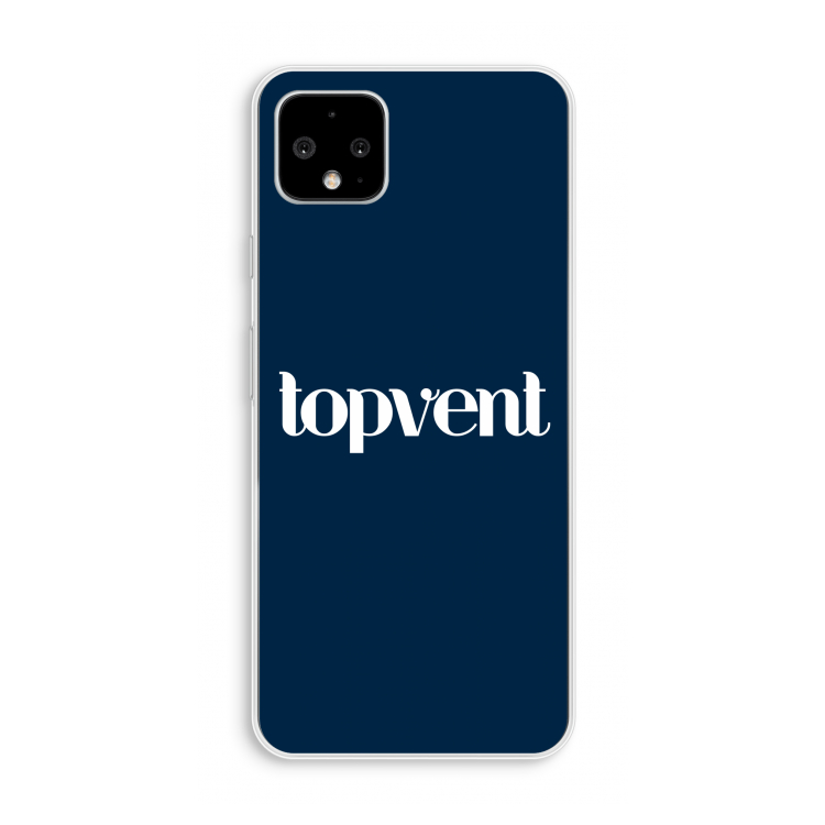 Topvent Navy: Pixel 4 XL Transparant Hoesje