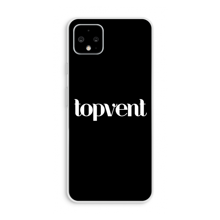 Topvent Zwart: Pixel 4 XL Transparant Hoesje