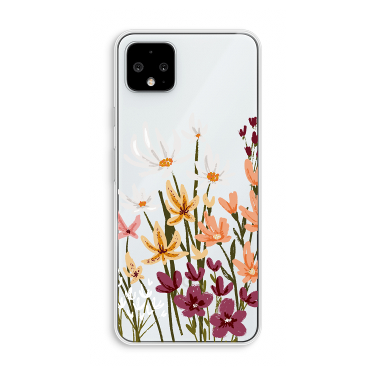 Painted wildflowers: Pixel 4 XL Transparant Hoesje