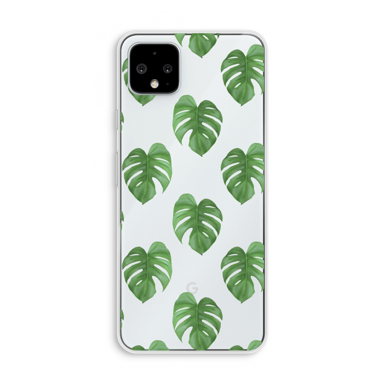 Monstera leaves: Pixel 4 XL Transparant Hoesje