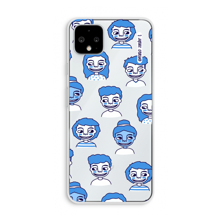 Gezichtjes: Pixel 4 XL Transparant Hoesje
