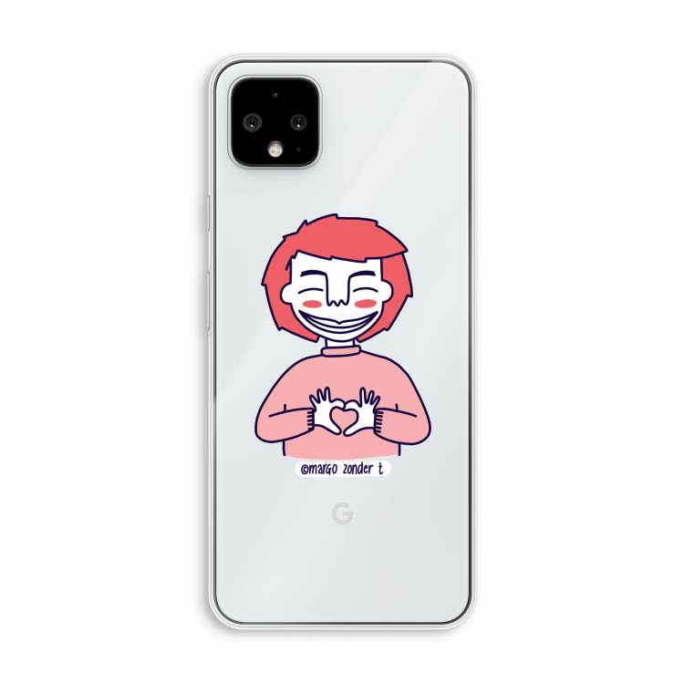 Hartje: Pixel 4 XL Transparant Hoesje