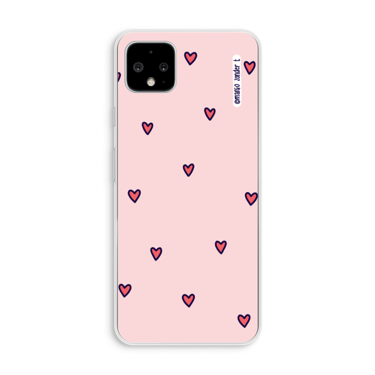 Hartjes: Pixel 4 XL Transparant Hoesje
