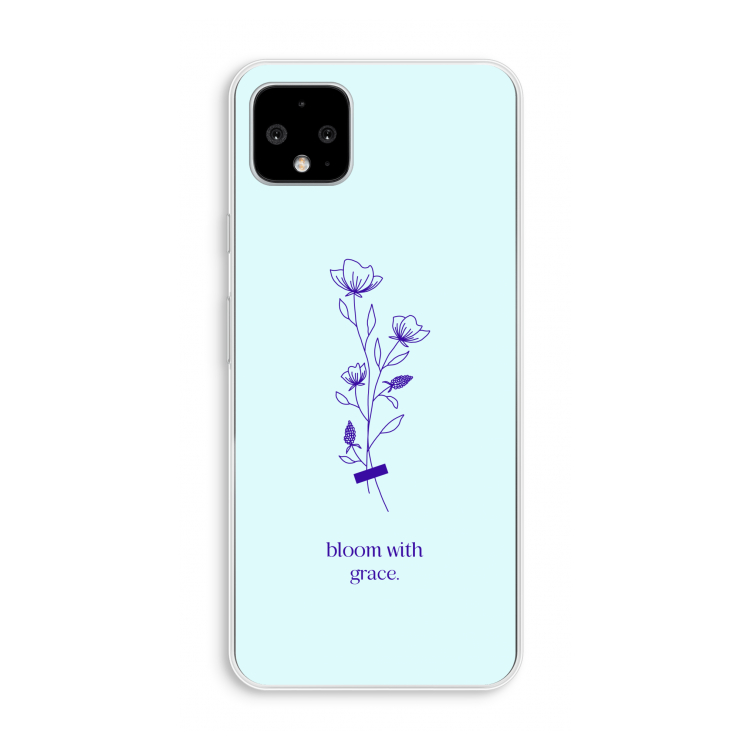 Bloom with grace: Pixel 4 XL Transparant Hoesje