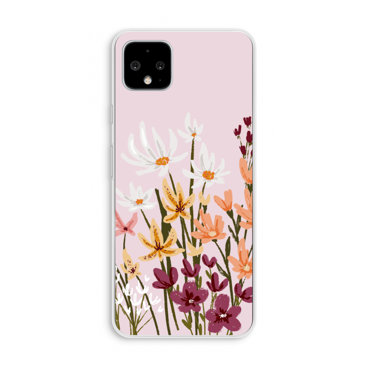 Painted wildflowers: Pixel 4 XL Transparant Hoesje