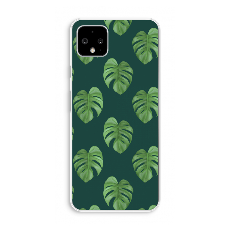 Monstera leaves: Pixel 4 XL Transparant Hoesje