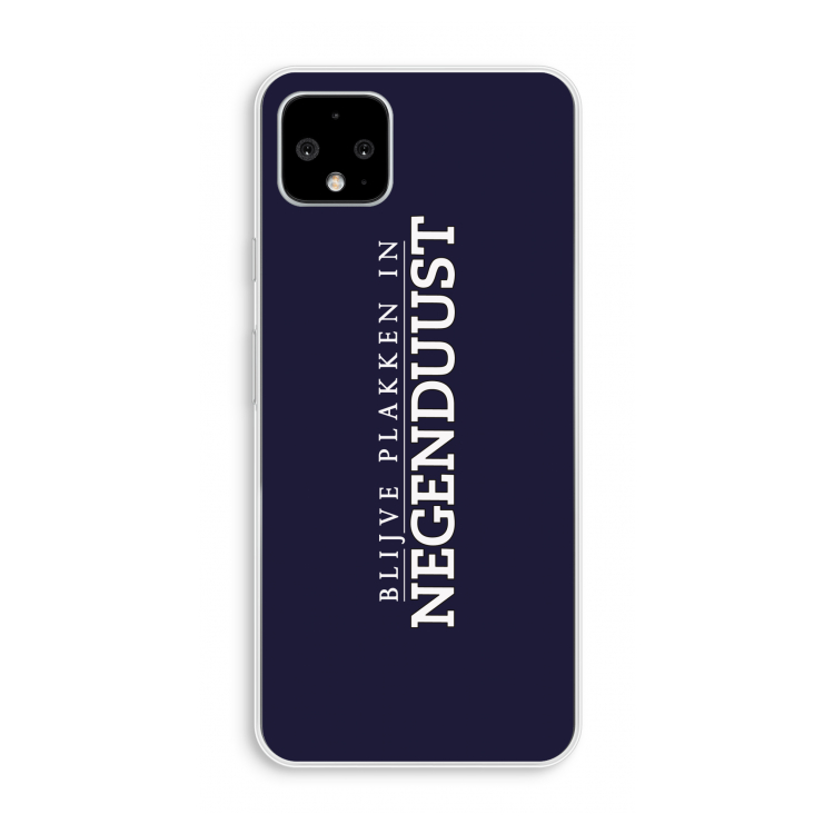 Blijve plakken in Negenduust: Pixel 4 XL Transparant Hoesje