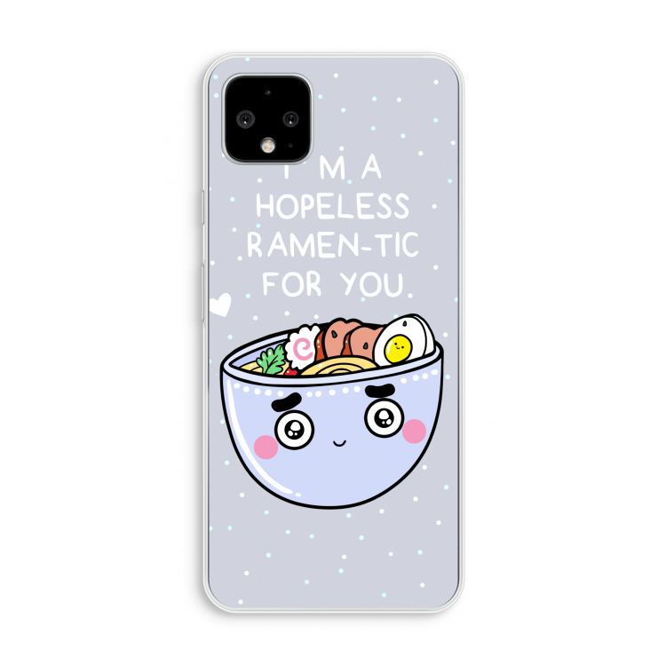 I'm A Hopeless Ramen-Tic For You: Pixel 4 XL Transparant Hoesje