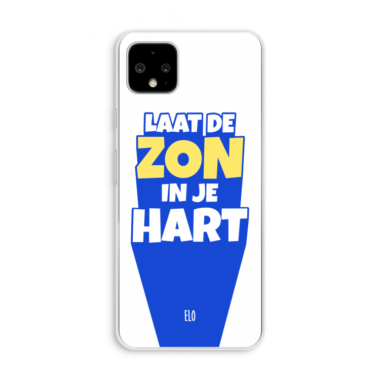 Laat de zon in je hart: Pixel 4 XL Transparant Hoesje
