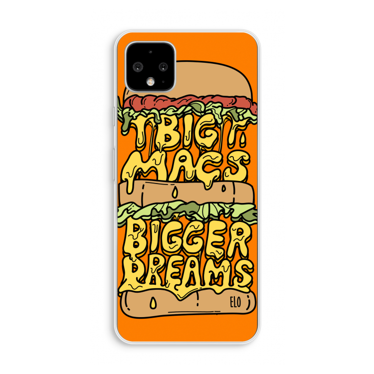 Big Macs Bigger Dreams: Pixel 4 XL Transparant Hoesje