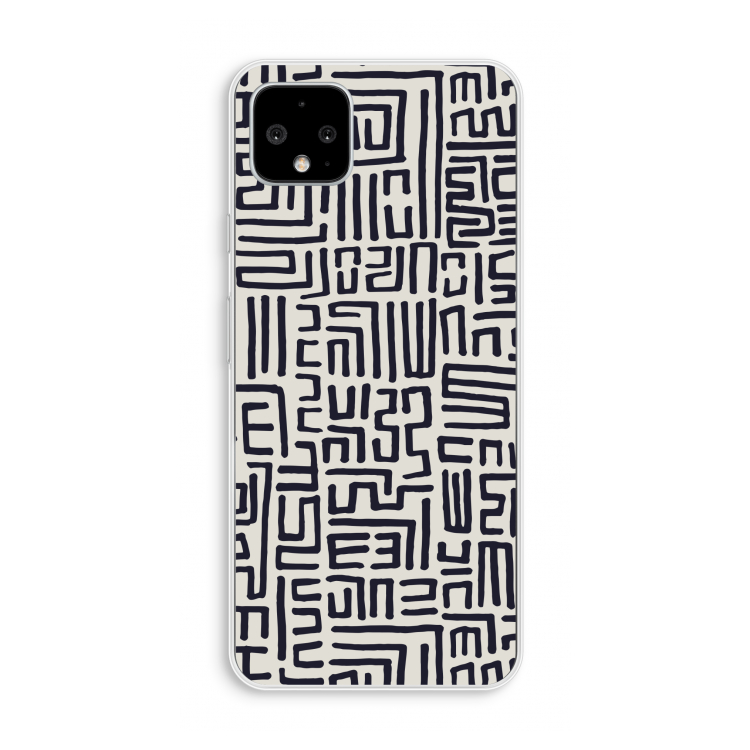 Moroccan Print: Pixel 4 XL Transparant Hoesje