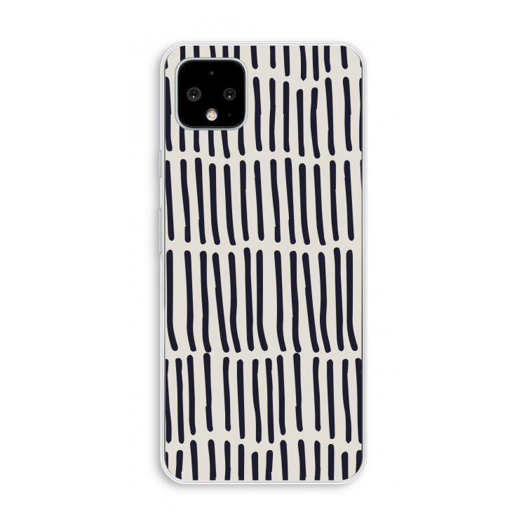 Moroccan stripes: Pixel 4 XL Transparant Hoesje