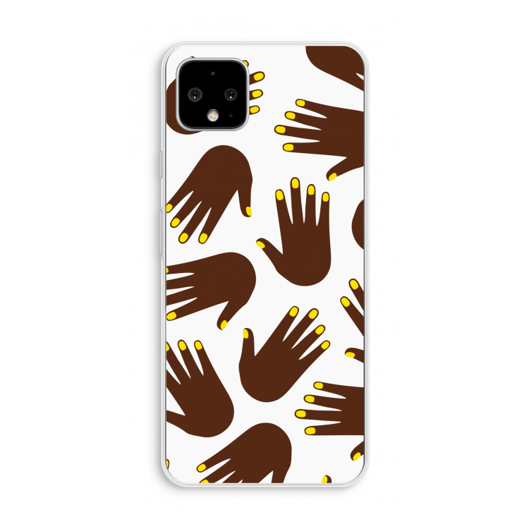 Hands dark: Pixel 4 XL Transparant Hoesje