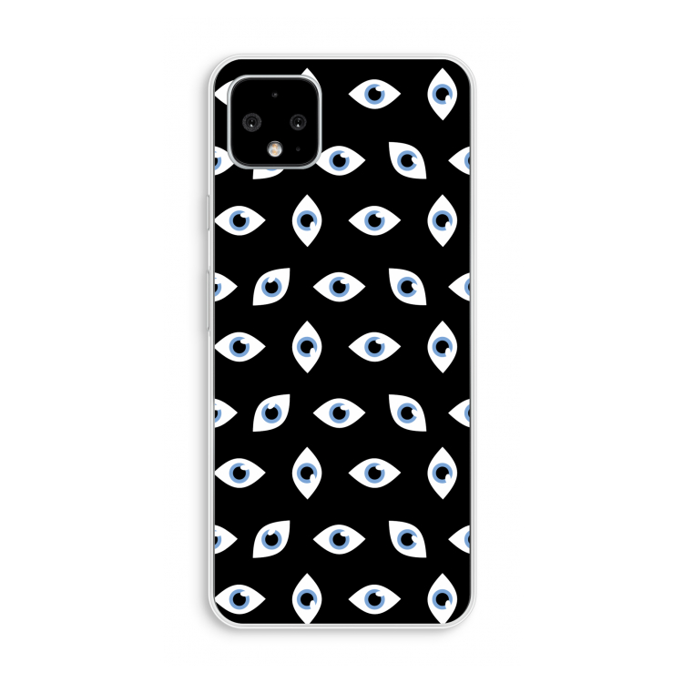 Eyes pattern: Pixel 4 XL Transparant Hoesje