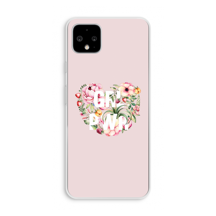GRL PWR Flower: Pixel 4 XL Transparant Hoesje