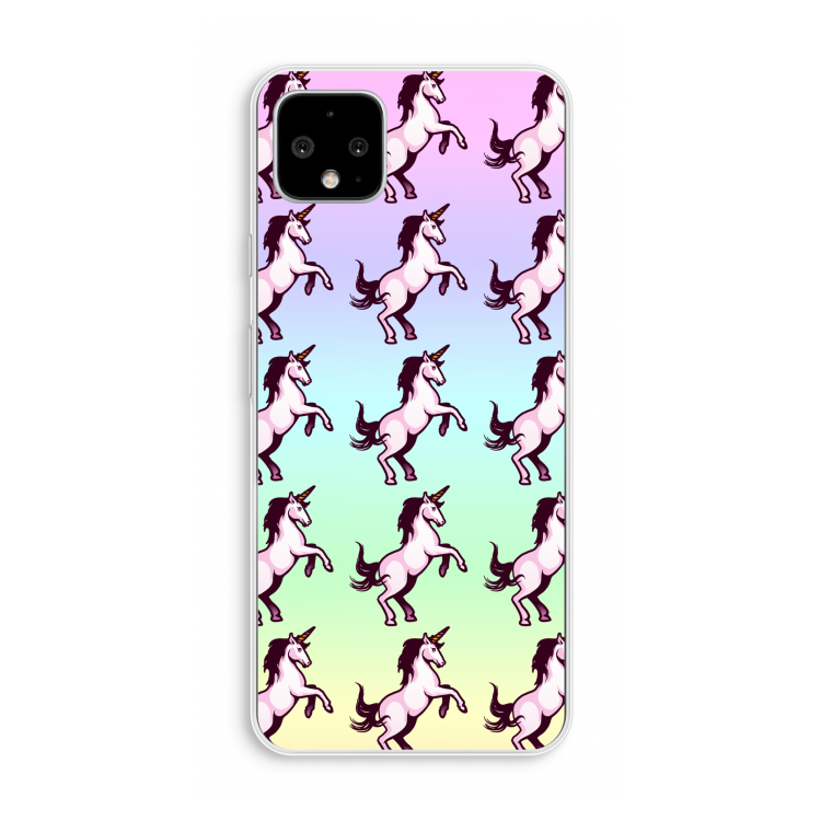 Musketon Unicorn: Pixel 4 XL Transparant Hoesje