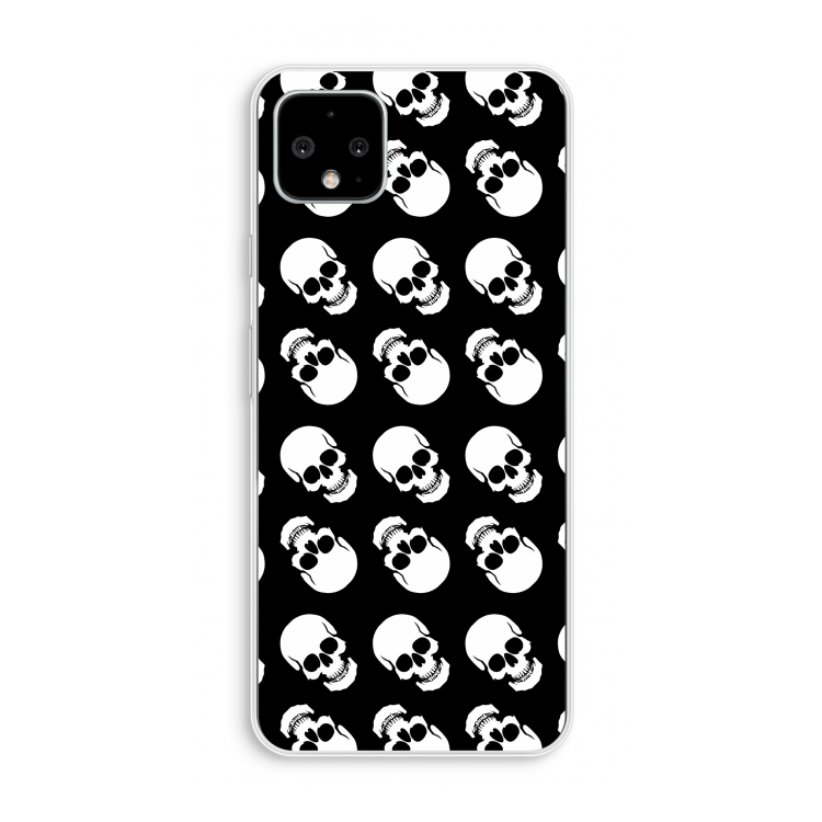 Musketon Skulls: Pixel 4 XL Transparant Hoesje
