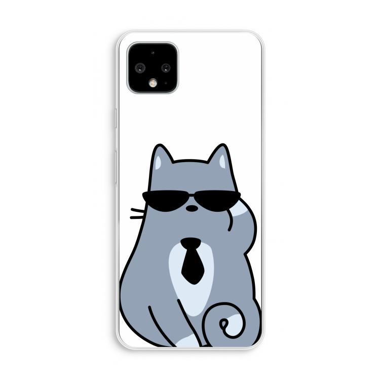 Cool cat: Pixel 4 XL Transparant Hoesje
