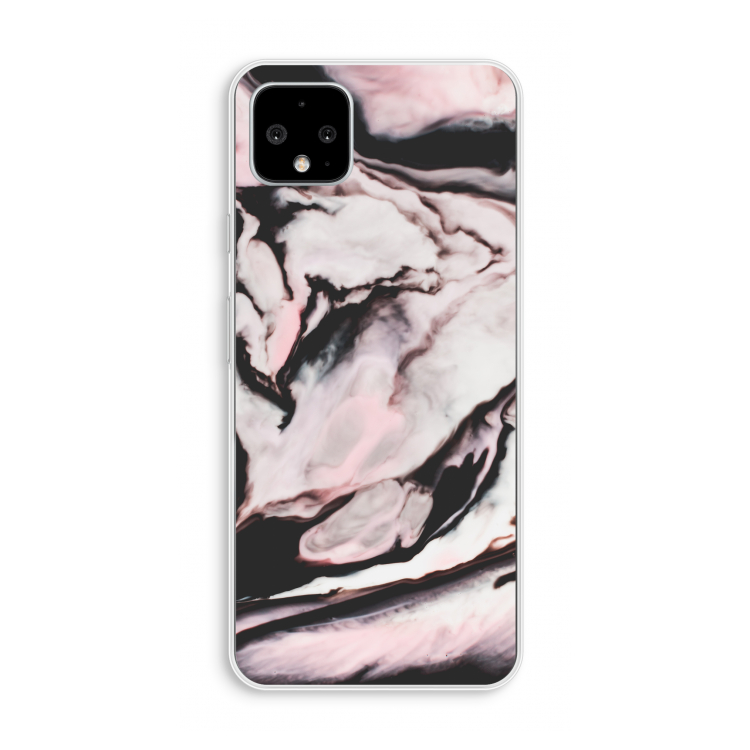 Roze stroom: Pixel 4 XL Transparant Hoesje