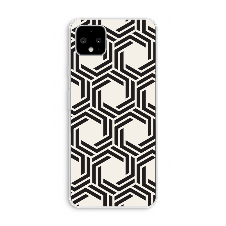 Geometrisch patroon: Pixel 4 XL Transparant Hoesje