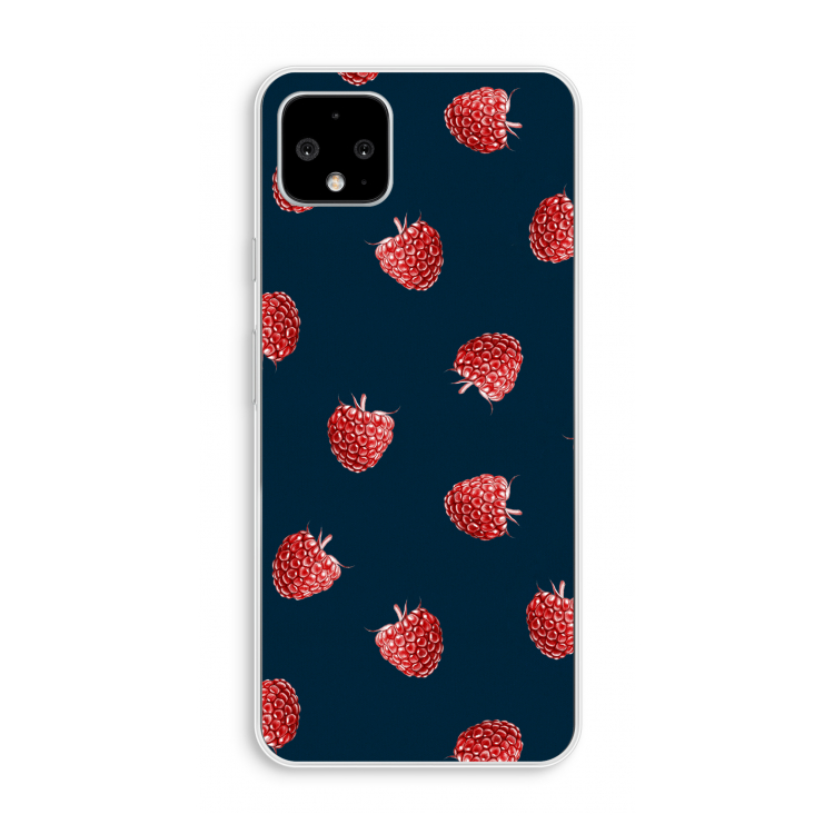 Framboosjes: Pixel 4 XL Transparant Hoesje