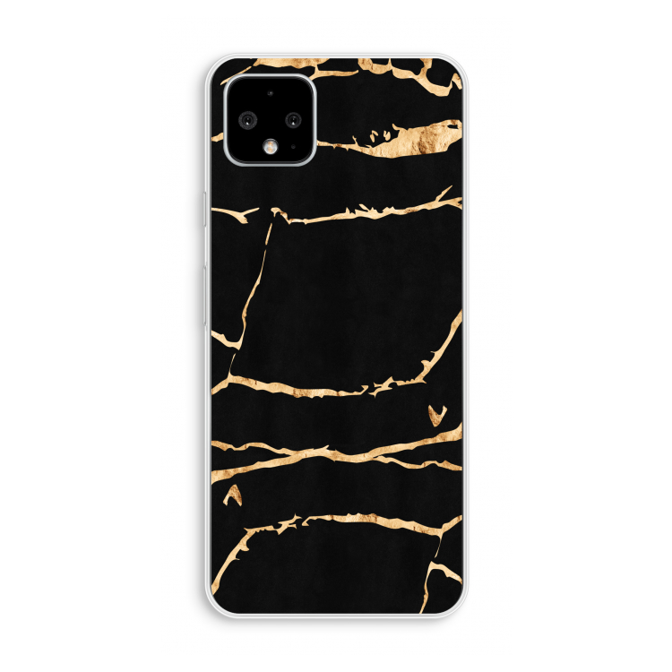Gouden marmer: Pixel 4 XL Transparant Hoesje