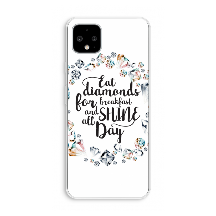 Diamonds: Pixel 4 XL Transparant Hoesje