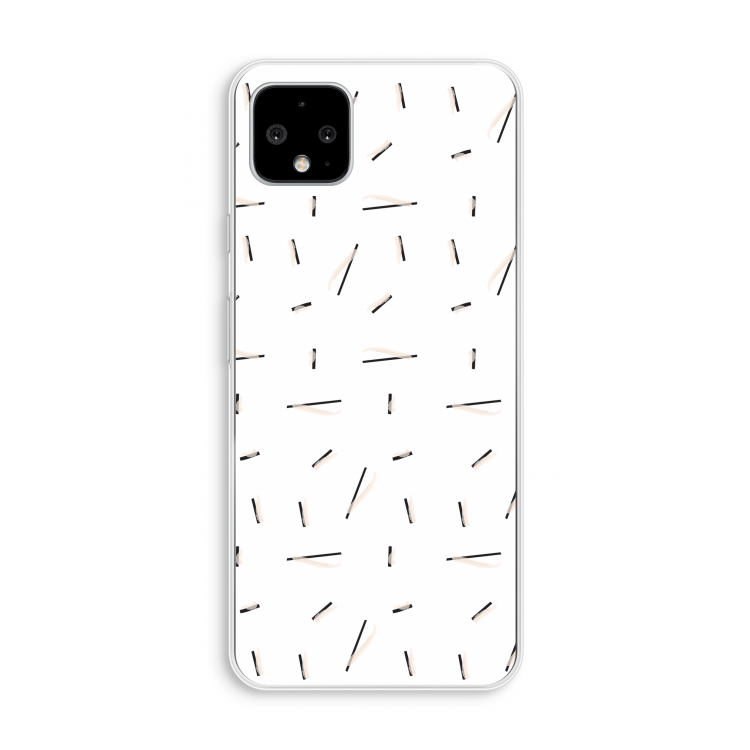 Hipster stripes: Pixel 4 XL Transparant Hoesje