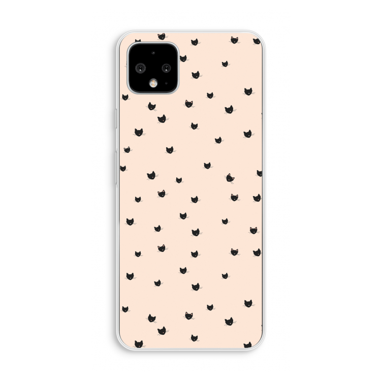 Kleine kattenkopjes: Pixel 4 XL Transparant Hoesje