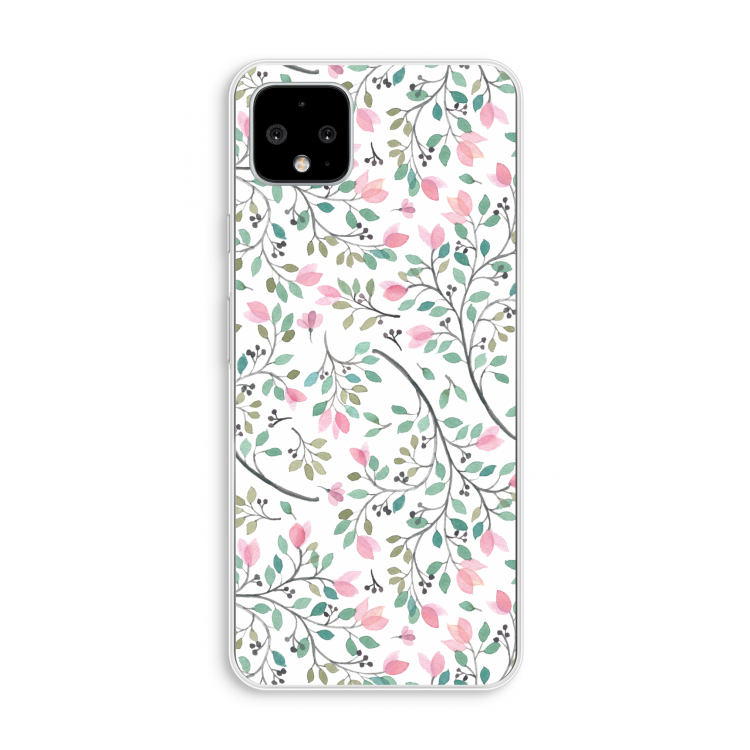 Sierlijke bloemen: Pixel 4 XL Transparant Hoesje