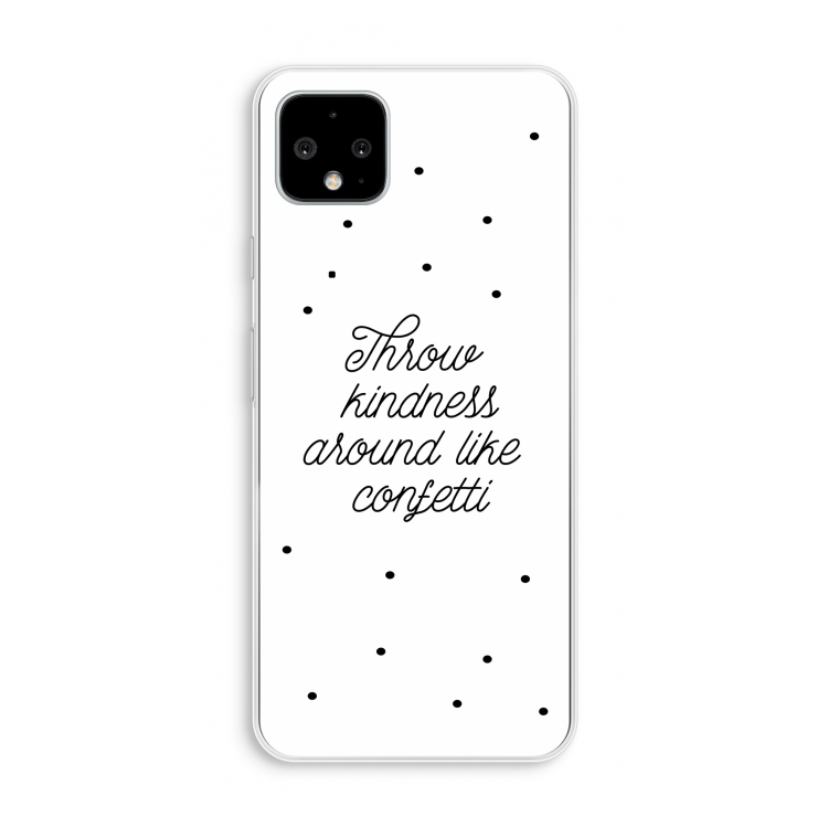 Confetti: Pixel 4 XL Transparant Hoesje