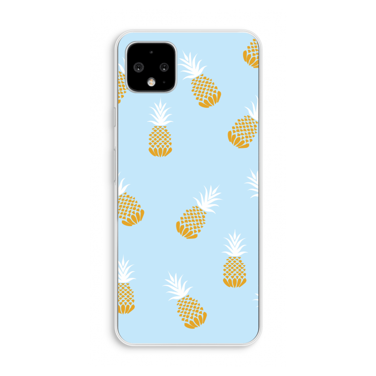 Ananasjes: Pixel 4 XL Transparant Hoesje