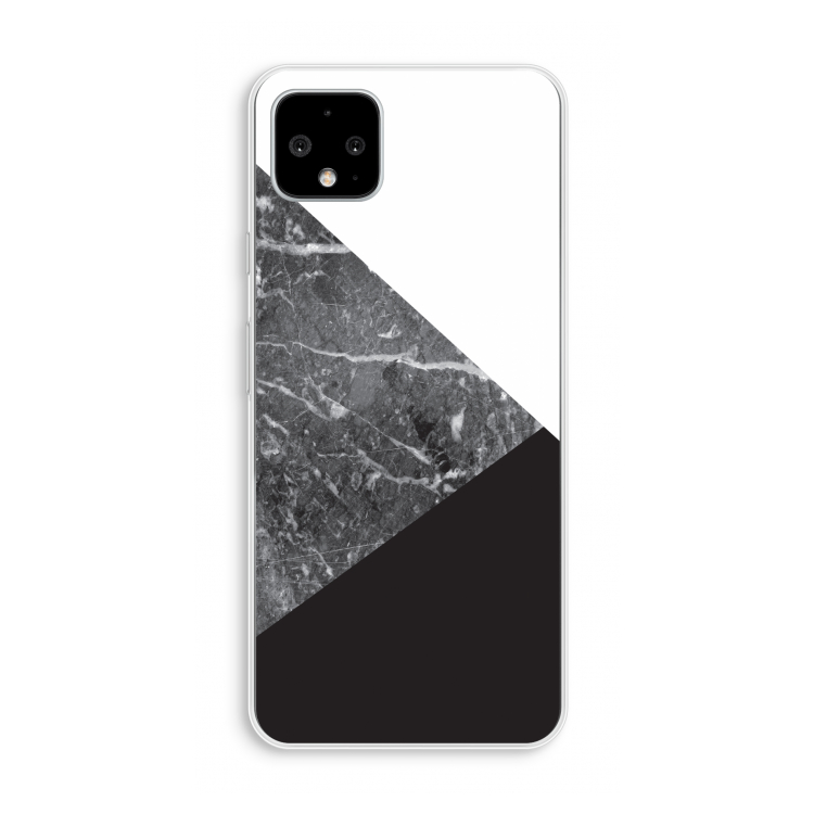 Combinatie marmer: Pixel 4 XL Transparant Hoesje