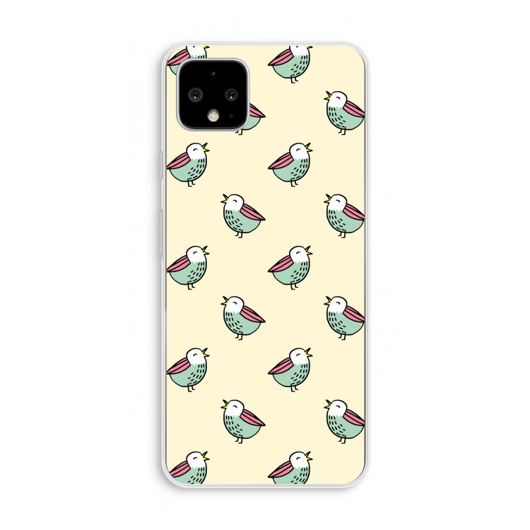 Vogeltjes: Pixel 4 XL Transparant Hoesje