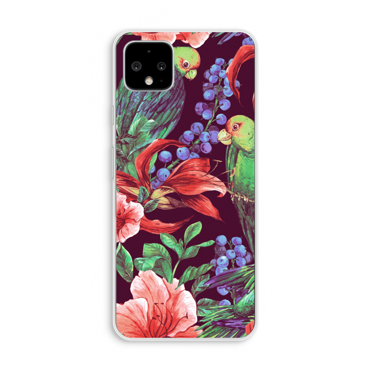 Papegaaien: Pixel 4 XL Transparant Hoesje